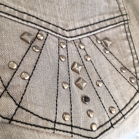 Urban Heritage stud embellished embroidered rhinestone stretch jeans size 12/13 - Picture 9 of 11